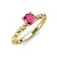 4 - Viona Signature Pink Tourmaline Solitaire Engagement Ring 