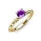 4 - Viona Signature Amethyst Solitaire Engagement Ring 