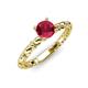 4 - Viona Signature Ruby Solitaire Engagement Ring 