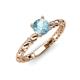 4 - Viona Signature Aquamarine Solitaire Engagement Ring 