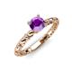 4 - Viona Signature Amethyst Solitaire Engagement Ring 