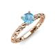 4 - Viona Signature Blue Topaz Solitaire Engagement Ring 