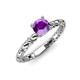 4 - Viona Signature Amethyst Solitaire Engagement Ring 