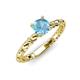 4 - Viona Signature Blue Topaz Solitaire Engagement Ring 
