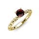 4 - Viona Signature Red Garnet Solitaire Engagement Ring 