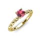 4 - Viona Signature Rhodolite Garnet Solitaire Engagement Ring 