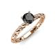 4 - Viona Signature Black Diamond Solitaire Engagement Ring 