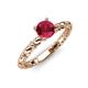 4 - Viona Signature Ruby Solitaire Engagement Ring 