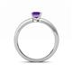 4 - Niah Classic 5.50 mm Princess Cut Amethyst Solitaire Engagement Ring 