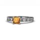 1 - Niah Classic 5.50 mm Princess Cut Citrine Solitaire Engagement Ring 