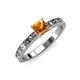 3 - Niah Classic 5.50 mm Princess Cut Citrine Solitaire Engagement Ring 