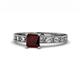 1 - Niah Classic 5.50 mm Princess Cut Red Garnet Solitaire Engagement Ring 