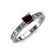 3 - Niah Classic 5.50 mm Princess Cut Red Garnet Solitaire Engagement Ring 