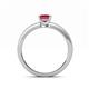 4 - Niah Classic 5.50 mm Princess Cut Rhodolite Garnet Solitaire Engagement Ring 