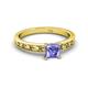 2 - Niah Classic 5.50 mm Princess Cut Tanzanite Solitaire Engagement Ring 