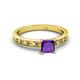 2 - Niah Classic 5.50 mm Princess Cut Amethyst Solitaire Engagement Ring 