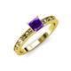 3 - Niah Classic 5.50 mm Princess Cut Amethyst Solitaire Engagement Ring 