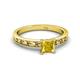 2 - Niah Classic 5.50 mm Princess Cut Created Yellow Sapphire Solitaire Engagement Ring 