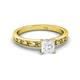 2 - Niah Classic 5.50 mm Princess Cut Created White Sapphire Solitaire Engagement Ring 
