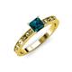 3 - Niah Classic 5.50 mm Princess Cut London Blue Topaz Solitaire Engagement Ring 