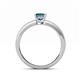 4 - Niah Classic 5.50 mm Princess Cut Blue Diamond Solitaire Engagement Ring 