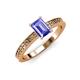 3 - Janina Classic Emerald Cut Tanzanite Solitaire Engagement Ring 