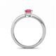 4 - Janina Classic Emerald Cut Pink Tourmaline Solitaire Engagement Ring 