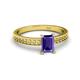 2 - Janina Classic Emerald Cut Iolite Solitaire Engagement Ring 
