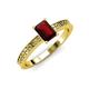 3 - Janina Classic Emerald Cut Red Garnet Solitaire Engagement Ring 