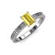 3 - Janina Classic Emerald Cut Yellow Sapphire Solitaire Engagement Ring 