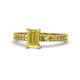 1 - Janina Classic Emerald Cut Yellow Sapphire Solitaire Engagement Ring 