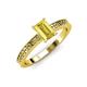 3 - Janina Classic Emerald Cut Yellow Sapphire Solitaire Engagement Ring 