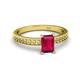 2 - Janina Classic Emerald Cut Ruby Solitaire Engagement Ring 