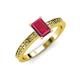 3 - Janina Classic Emerald Cut Ruby Solitaire Engagement Ring 