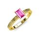 3 - Janina Classic Emerald Cut Pink Sapphire Solitaire Engagement Ring 