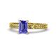 1 - Janina Classic Emerald Cut Tanzanite Solitaire Engagement Ring 