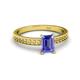2 - Janina Classic Emerald Cut Tanzanite Solitaire Engagement Ring 