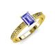 3 - Janina Classic Emerald Cut Tanzanite Solitaire Engagement Ring 
