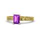 1 - Janina Classic Emerald Cut Amethyst Solitaire Engagement Ring 