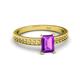 2 - Janina Classic Emerald Cut Amethyst Solitaire Engagement Ring 