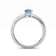 4 - Janina Classic Emerald Cut Blue Topaz Solitaire Engagement Ring 