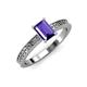 3 - Janina Classic Emerald Cut Iolite Solitaire Engagement Ring 