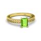 2 - Janina Classic Emerald Cut Peridot Solitaire Engagement Ring 