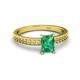 2 - Janina Classic Emerald Cut Emerald Solitaire Engagement Ring 