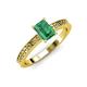 3 - Janina Classic Emerald Cut Emerald Solitaire Engagement Ring 