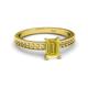 2 - Janina Classic Emerald Cut Yellow Sapphire Solitaire Engagement Ring 