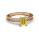 2 - Janina Classic Emerald Cut Yellow Sapphire Solitaire Engagement Ring 