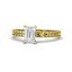 1 - Janina Classic Emerald Cut White Sapphire Solitaire Engagement Ring 