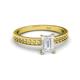 2 - Janina Classic Emerald Cut White Sapphire Solitaire Engagement Ring 
