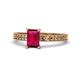 1 - Janina Classic Emerald Cut Ruby Solitaire Engagement Ring 